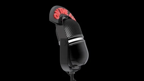 Microphone  Retro Rotation Stock Footage 86846738