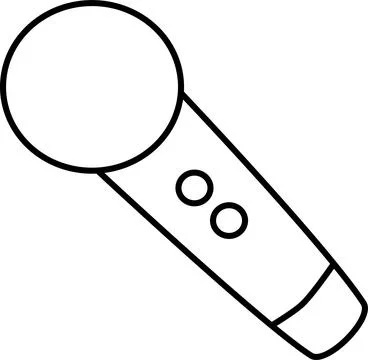 Microphone running isolated on a white background Stock Illustration