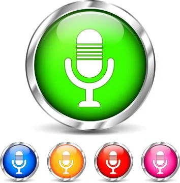 Microphone set icons Stock Illustration