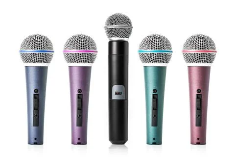 Microphone set Stock Photos