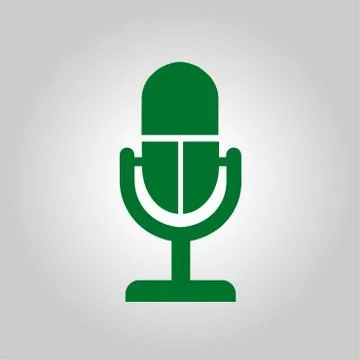 Microphone sign symbol Illustrazione stock