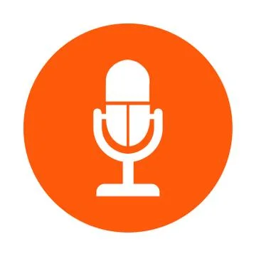 Microphone sign symbol. Illustrazione stock