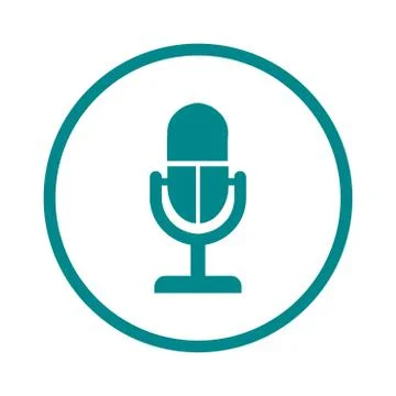 Microphone sign symbol. Stock Illustration
