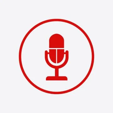 Microphone sign symbol. Stock Illustration