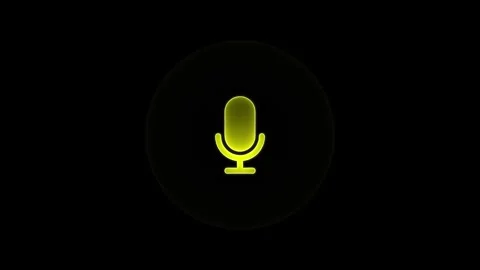 Microphone signal. Animated microphone icon. Animation 4k. Stock Footage 303553699