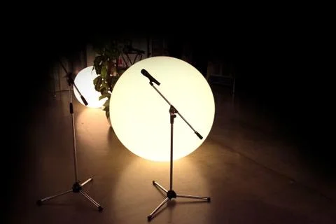 Microphone silhouette Stock Photos