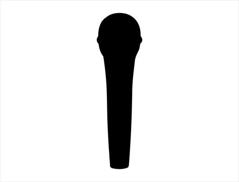 Microphone silhouette vector art Stock Illustration