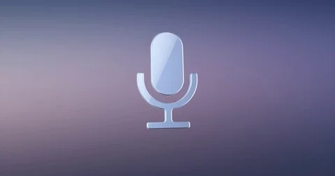 Microphone Silver 3d Icon Stock Footage 71153954