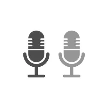Microphone Simple Icon Design Stock Illustration