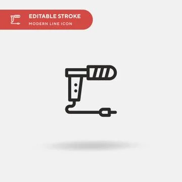 Microphone Simple vector icon. Illustration symbol design template for web mo Stock Illustration
