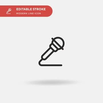 Microphone Simple vector icon. Illustration symbol design template for web mo Stock Illustration