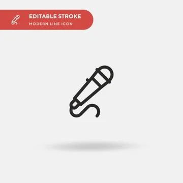Microphone Simple vector icon. Illustration symbol design template for web mo Stock Illustration