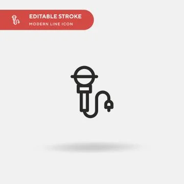 Microphone Simple vector icon. Illustration symbol design template for web mo Stock Illustration