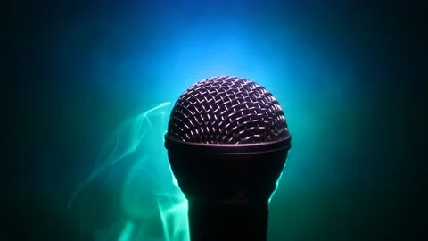 Microphone for sound, music, karaoke in audio studio or stage 스톡 동영상 105963953