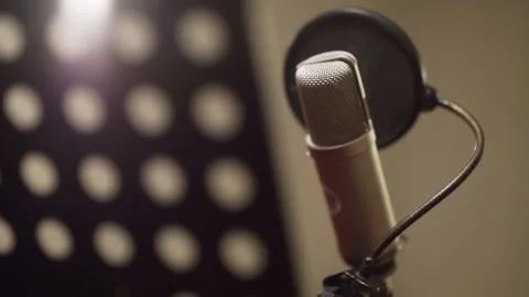 Microphone for sound recording Stock Footage 159897782