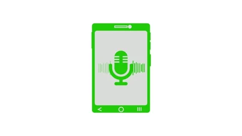 Microphone Speaking Wave Animation Audio Visualizer Concept, Minimalist Sma.. Stock Footage 310570375