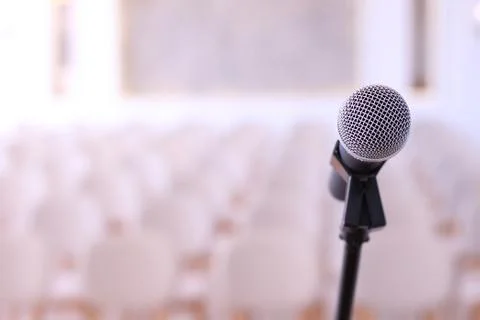Microphone for speech Stock Photos