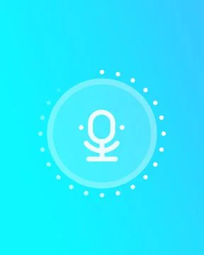 Microphone, speech recognition vector design Stock Illustration