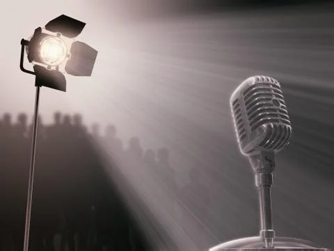 Microphone Spotlight Stock-Illustration