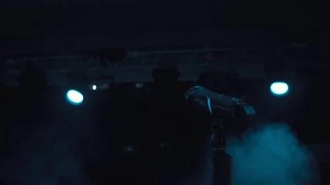 Microphone on stage Stock Footage 85295129