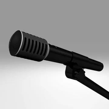 Microphone with Stand 3D Model