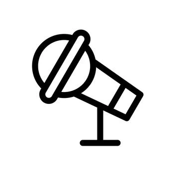 Microphone stand and hand mic icon. Interview. Vector. Stock Illustration