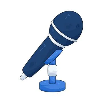 Microphone on a stand Stock Illustration
