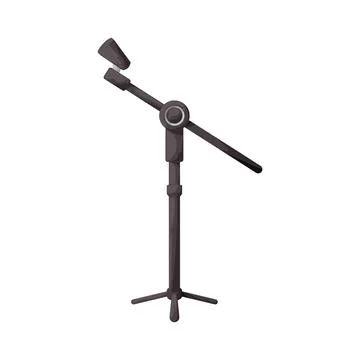 Microphone stand illustration Illustrazione stock