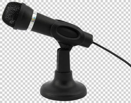Microphone on stand isolated Stock Photos
