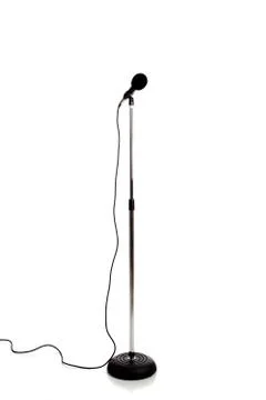 Microphone on a stand Stock Photos