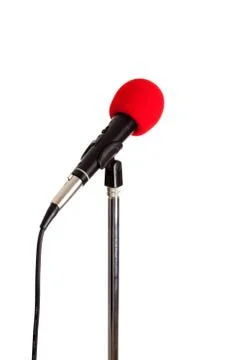Microphone on a stand Stock Photos