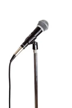 Microphone on a stand Stock Photos