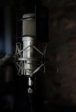 Microphone on a Stand Stockfoto's