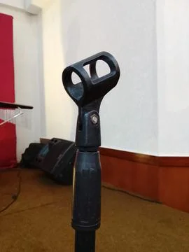 Microphone stand Stock Photos