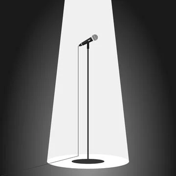 Microphone, standing microphone Stock Illustration
