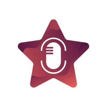 Microphone stars vector design template illustration Illustrazione stock