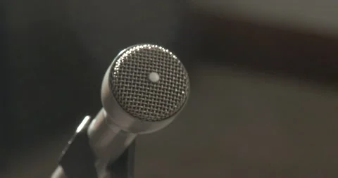 Microphone - Static - Shallow Focus Stock Footage 166010959