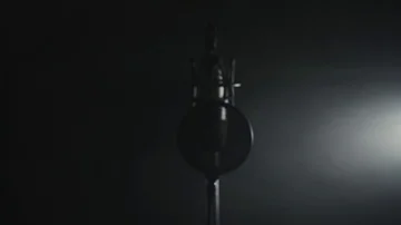 Microphone in studio Stock Footage 85738002