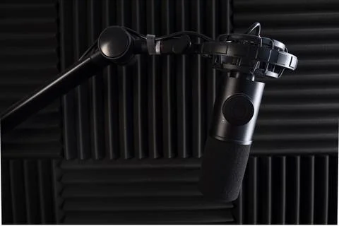 Microphone for studio sound recording. Stock Photos