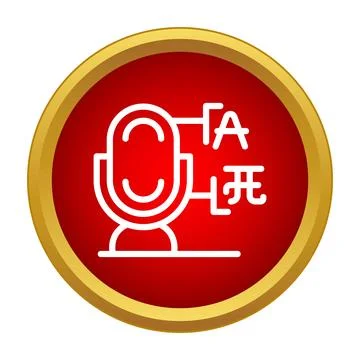 Microphone translating different languages speech audio icon Stock Illustration
