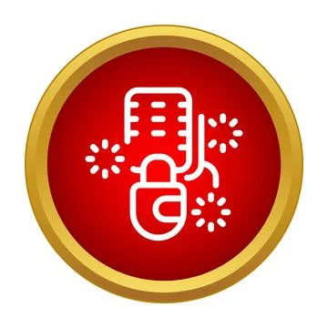 Microphone transmitting sound on red circle background イラスト素材