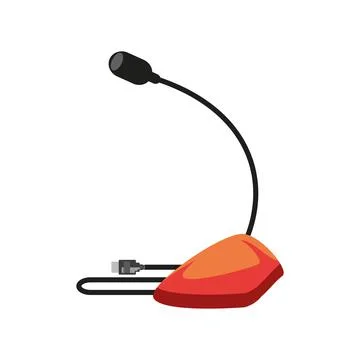 Microphone usb cable Stock Illustration