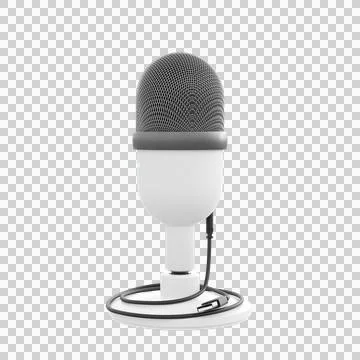 Microphone usb on the white background isolate. Concept razer style voice r.. 스톡 일러스트