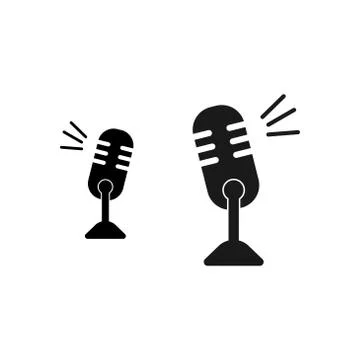 Microphone vector design template illustration 스톡 일러스트