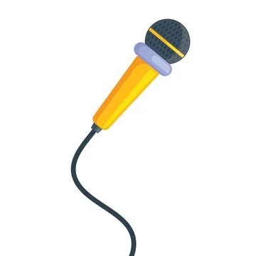 Microphone vector element design template Stock Illustration