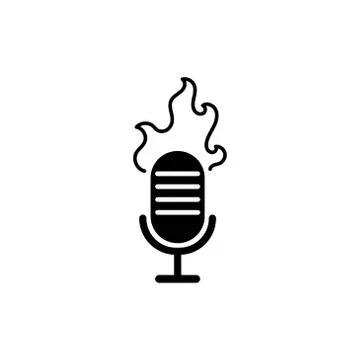 Microphone vector graphic design illustration template Stock-Illustration
