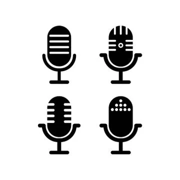 Microphone vector graphic design illustration template 스톡 일러스트