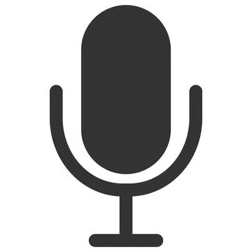 Microphone Vector Icon Flat Illustration Stock Illustration