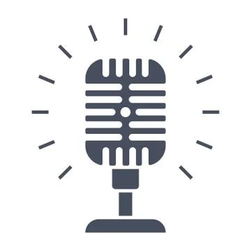 Microphone Vector Icon Stock Illustration