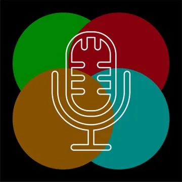 Microphone vector icon Stock Illustration